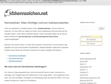 Tablet Screenshot of kfzkennzeichen.net
